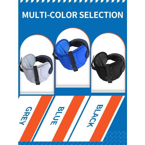 Travel Pillows for Airplanes, Airplane Pillow for Sleeping with 3D Eye Mask, 360° Support Headrest for Long Flight, Road Trip, Stop Bobblehead Relieve Neck Pain, Blue