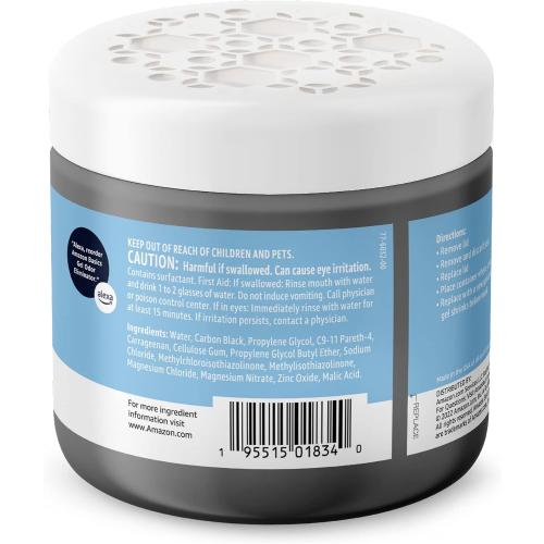 Amazon Basics Gel Odor Eliminator, Activated Charcoal, Fragrance Free, 17 Oz, 1-Pack