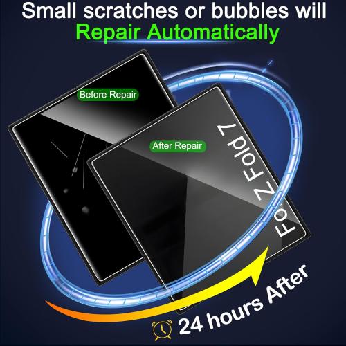 IMBZBK [Auto-Dust Removal] 3 Pack Screen Protector for Samsung Galaxy Z Fold 7, 3 Inside Flexible Film   3 Front Tempered Glass   3 Camera Lens Protector Accessories, Easy Installation
