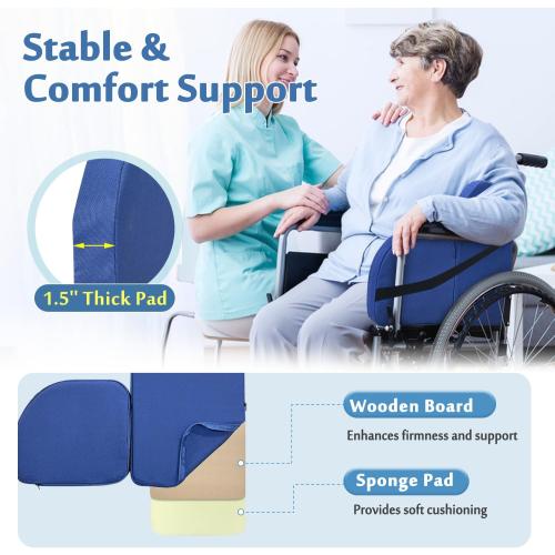 Mybow Lateral Support for Wheelchair Side Guards, Wheelchair Lateral Support Cushion, Contoured Foam Pad for Better Posture Sitting Upright, Wheelchair Side Padding for Elderly (1 Pack)
