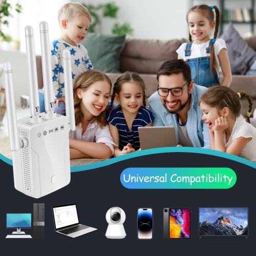 WiFi Signal Extender Booster 2026 Wireless Internet Repeater 8470 Sq.Ft Long Range Coverage for Home, Apartment, Basement and Office