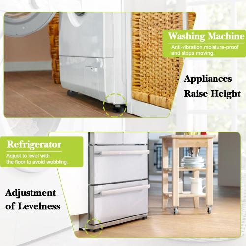 8 Pack Furniture Risers 1 or 2 Inch, Adjustable Bed Risers Heavy Duty For Table Desk Couch Chair Sofa Cabinet Bed Legs Dorm, Square Stackable Bed Raisers Blocks Lift Height 1, 2 or 3, Black