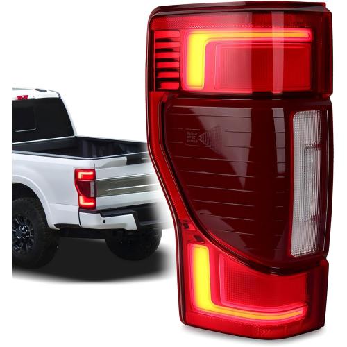 LED Tail Lights Compatible with 2020 2021 2022 Ford F250/F350 Super Duty LARIAT/King Ranch/Platinum/Limited taillights Assembly LC3Z13405E FO2800282 (Blindsport Bracket & Left Driver Side)