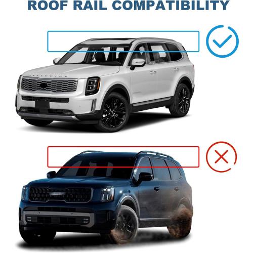 Snailfly Upgraded Roof Rack Cross Bars Fit for 2019-2025 Kia Telluride S SX SX-P EX Lockable Crossbars for Ski Kayak Bike Basket (Except X-Line and X-Pro)