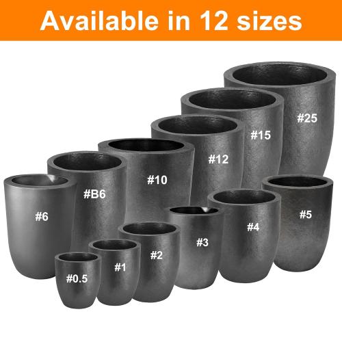 Nelyrho 6kg Premium Graphite Crucible, Silicon Carbide Clay Crucible Cup for Melting Casting Refining Aluminum, Gold, Silver, Copper, Brass, Withstand High Temperature 1800℃/3272℉