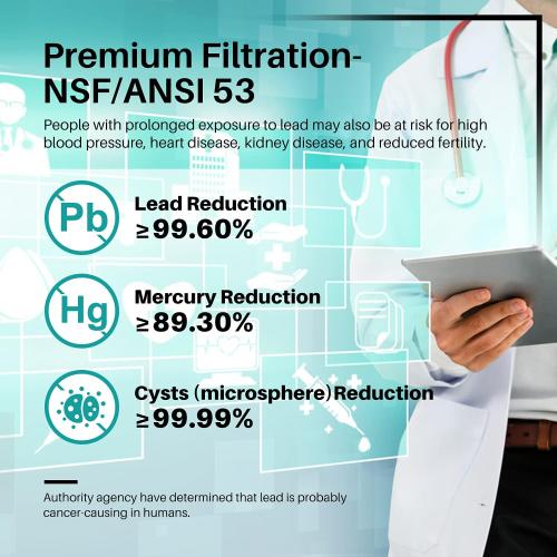 ICEPURE PRO 469690 ADQ36006101 NSF401&473 Certificated Replacement for LG LT700P Kenmore Elite 9690, ADQ36006102, LFXS30766S, LFX28968ST, LFX31925ST, RWF1052, LT120F, Refrigerator Water and Air Filter
