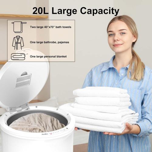 Size Ultra Large Capacity Towel Warmer Bucket, Rapid Heating with Timer, One-Button Control, Safety Lock, Perfect for Home and Spa