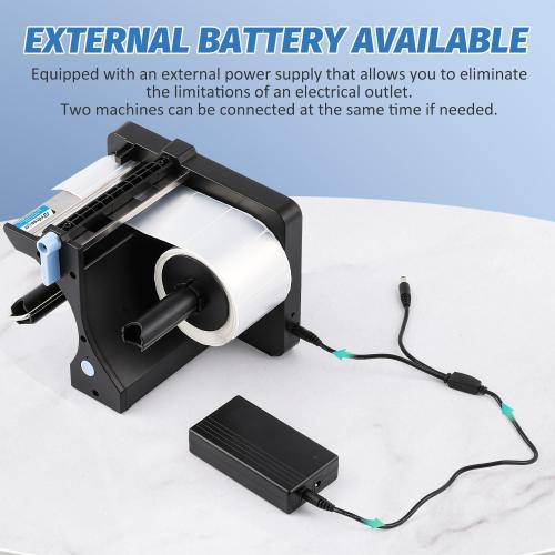 Automatic Label Dispenser, 2.98lb Portable Electric Label Dispenser for 20-130mm Labels, 3 Speed Adjustable with Dual Senser for Shipping/Document/Reminding Labels (with a Battery)