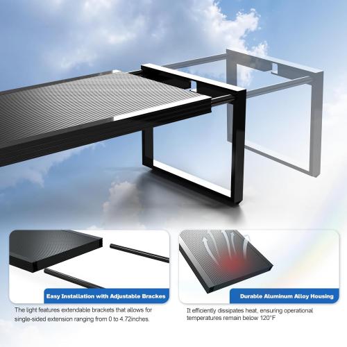 FZONE LED Aquarium Light with APP Control, Full Spectrum for 47-55 Planted Aquariums, Timer Sunrise/Sunset,72W (Light 120)