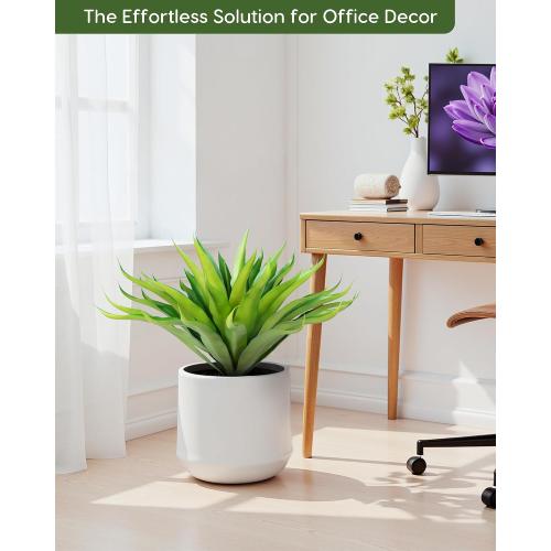 Velener Fake Agave Artificial Plant, Unpotted Fake Succulents Plant for Room Decor, UV Resistant Faux Agave Plant for Outdoor/Indoor Decor, 22 inches, Set of 1(43 Leaves)