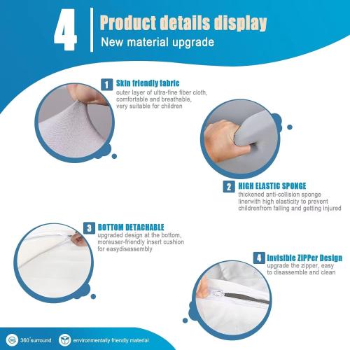 Size Large Color Grey Foam Ball Pit,  Indoor Outdoor Soft Round Ball Pool Playpen Ideal Gift Toy for Babies Kids and Toddler Children (No Balls) - Light Gray