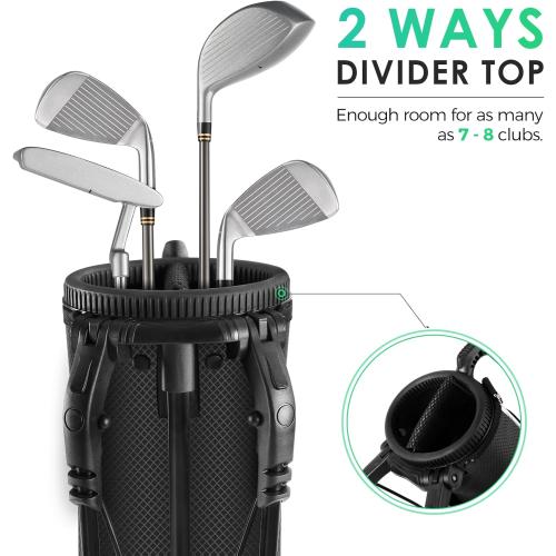 Findway Golf Stand Bag, Small Golf Bag for The Driving Range, Par 3 and Executive Courses, Lightweight Golf Club Carry Bag with Ball Holder and Pockets for Men Women