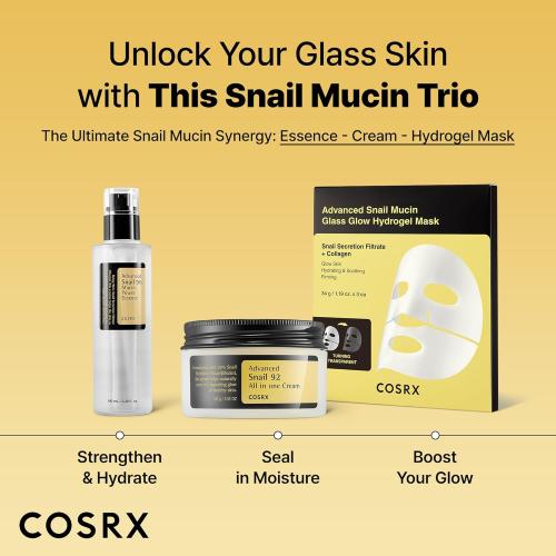 COSRX Snail Mucin 96% Repairing Serum, Hydrating Serum for Face with Snail Secretion Filtrate for Dull Skin & Fine Lines, 100ml, Korean Skin Care