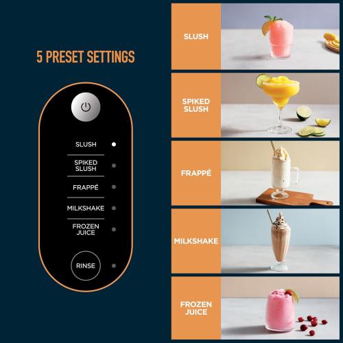 Ninja SLUSHi with RapidChill Technology, 88 oz. Frozen Drink & Slushie Machine, 5 Preset Programs, Margaritas, Frappés, and More, Premium Accents, Black, FS301