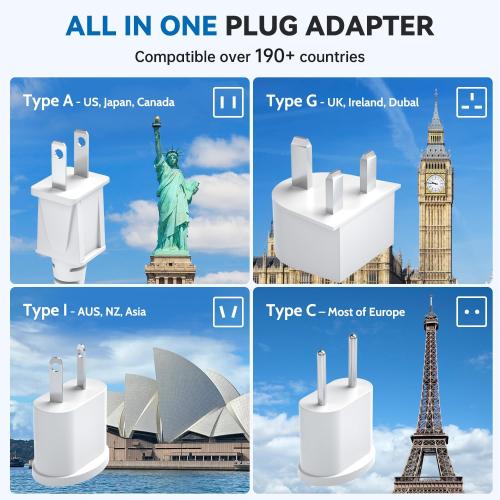 Upgraded 2200W 220V to 110V Converter for European Travel, Voltage Converter US to Europe for Hair Dryer Straightener Curling Iron, 2300W Power Adapter with USB for Laptop Tablet Camera Cell Phone