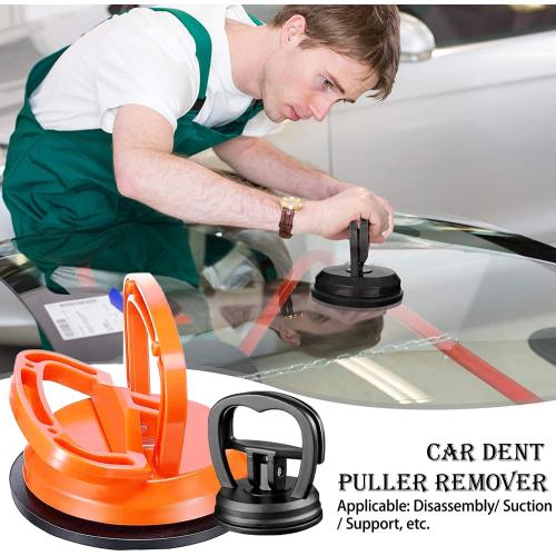 Car Dent Puller,Powerful Car Dent Puller, Car Dent Removal Kit,Dent Remover Tool for Car Dent Repair, Glass, Screen, Tiles Lifting and Objects Moving (Orange Black)