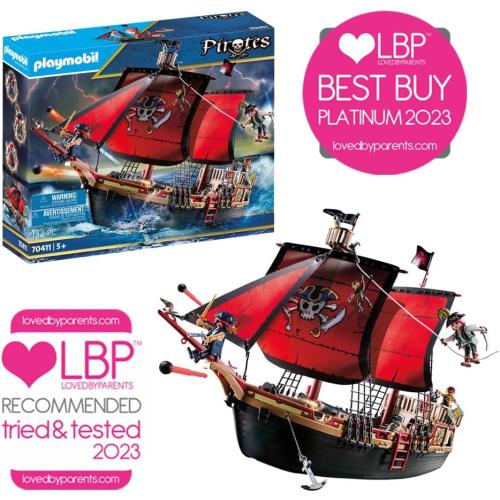Playmobil 70411 Pirates Large Floating Pirate Ship with Cannon