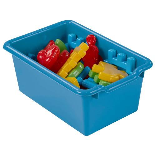 20PCs Color Blue ECR4Kids Scoop Front Storage Bin, Multipurpose Organization, French Blue, 20-Piece