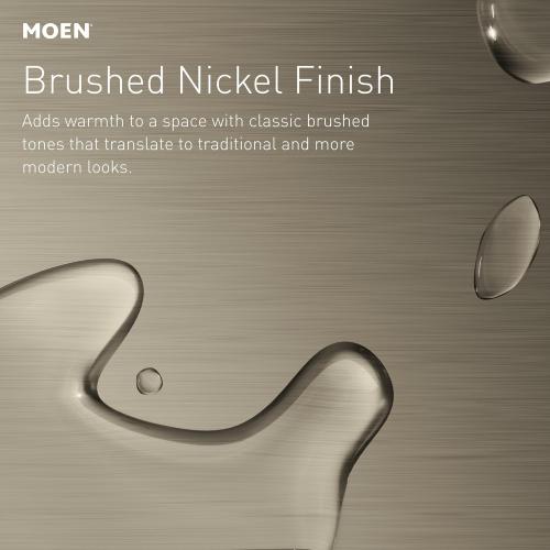 Moen YB2263BN Brantford 3-Light Dual-Mount Bath Bathroom Vanity Fixture with Frosted Glass, Brushed Nickel