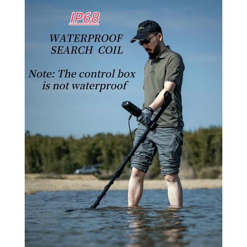 Professional Metal Detector for Adults - High Precision LCD Display, Waterproof, 5 Working Modes, Adjustable Aluminum Alloy Stem, for Gold, Silver, Treasure Hunting, Gardening, Outdoor Exploration