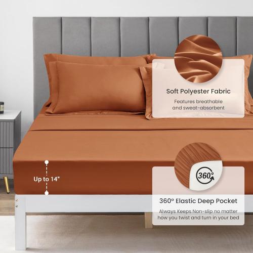 Love's cabin King Size Comforter Set Terracotta