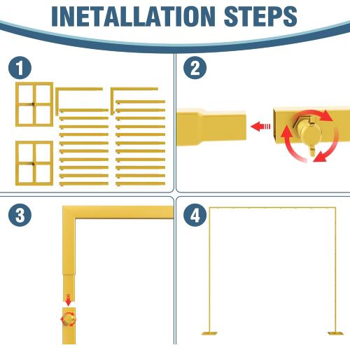 Wokceer 10x10FT Backdrop Stand Heavy Duty Pipe and Drape Kit Adjustable