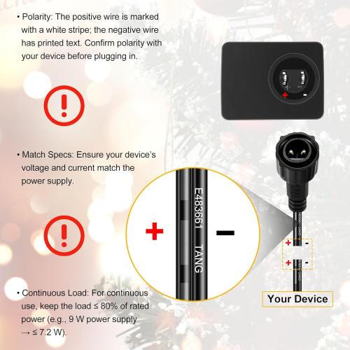 inShareplus 12V 1A LED Class 2 Power Supply, 12W IP44 AC100-120V Waterproof Adapter Driver, LED Transformer Replacement for Christmas Tree, String Light, Lawn Lamp, Inflatable Device