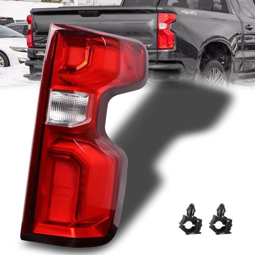 Nakuuly LED Tail Light Assembly Compatible With 2019-2023 Chevy Silverado 1500 Right Passenger Side LED Style Taillights Brake Rear Lamp with Bulb and Harness (Only Fit Factory Led Model)
