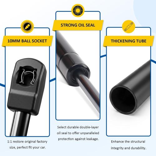 Front Hood Gas Struts for Ford F150 2015-2020 Not for Raptor, Replaces SG304110 751907 708663 752146 FL3416C827AB FL3Z16C826B Shocks Lift Supports Gas Springs, 2 Pcs