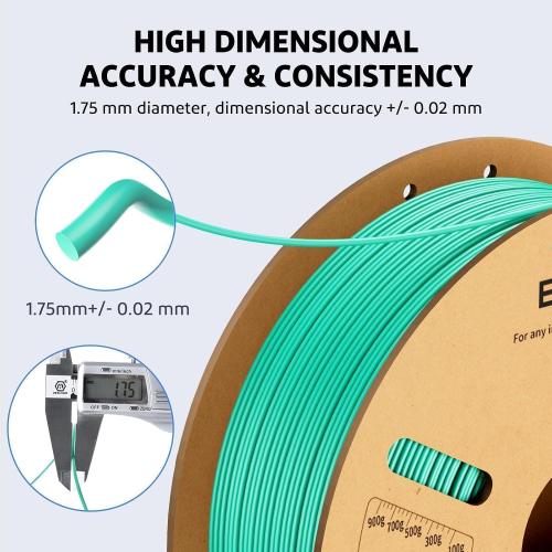ELEGOO PLA Plus Filament 1.75mm White 1KG, PLA  Tougher and Stronger 3D Printer Filament Pro Dimensional Accuracy  /- 0.02mm, 1kg Spool(2.2lbs) Fits for Most FDM 3D Printers