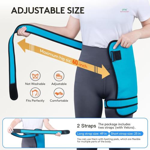 UTK Hip Heating Pad for Sciatica, 5X Far Infrared Heating Pads with 16 Natural Jades & Smart Controller, Lower Back/Thigh/Buttock/Abdomen Electric Heat Pad for Women (16.9 Inch)