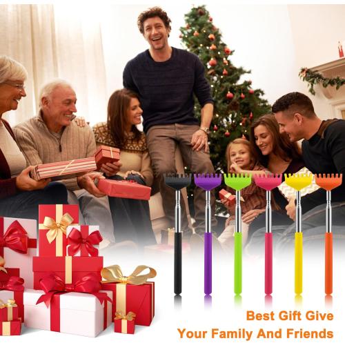 NICEMOVIC 6 Pack Back Scratcher, Easter Basket Stuffers for Adults Teens, Stocking Stuffers for Women Men Teens, White Elephant Gifts, Prizes for Adults, Birthday Gag Bulk Gift for Mom Dad Her Him