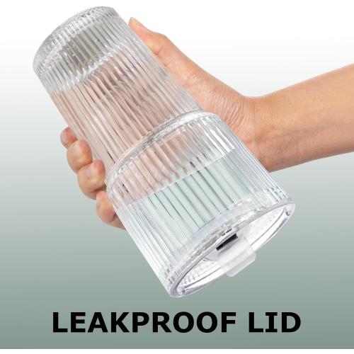 Iced Coffee Cups with Lids and Straws, 20 OZ Glass Tumbler with Straw and Lid, Clear Ribbed Glass Cups Reusable to Go Coffee Tumbler for Matcha, Smoothie, Cocktail,Latte, 4 Pcs MISSING ACCESSORIES