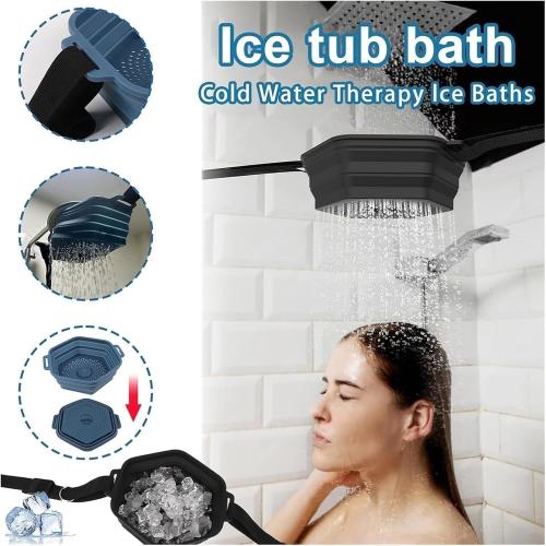 Portable Foldable Silicone Ice Bath Tub for Cold Plunge Therapy, Rapid Cooling Recovery for Athletes, Fitness, Home & Gym Use
