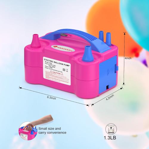 IDAODAN Electric Balloon Pump, Portable Electric Balloon Blower Machine Inflator Air Pump for Party Decorations