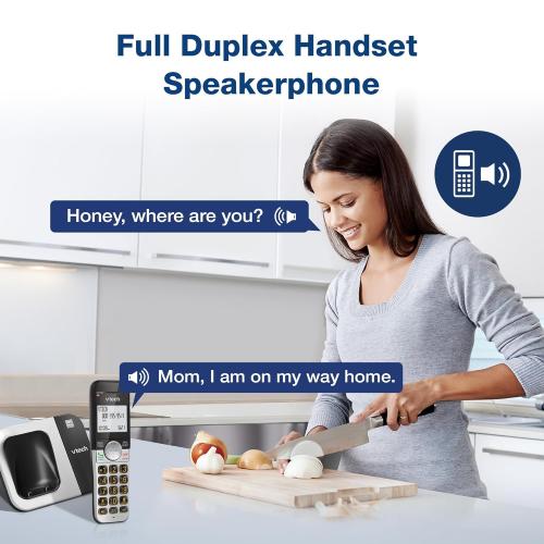 VTech Cordless Phone 3-Handset with Large Display and Big Buttons, DECT 6.0 with Caller ID/Call Waiting, Full Duplex Speakerphone, ECO Mode, Last 10 Number Redial, Easy to Use,VG231-3