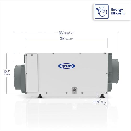 AprilAire E070 Crawl Space Dehumidifier for Basement & Crawlspace – 70-Pint High-Capacity Commercial Dehumidifier for Homes Up to 2,200 Sq. Ft. with Pump, Drain Hose, & Hanging Kit for DIY Install