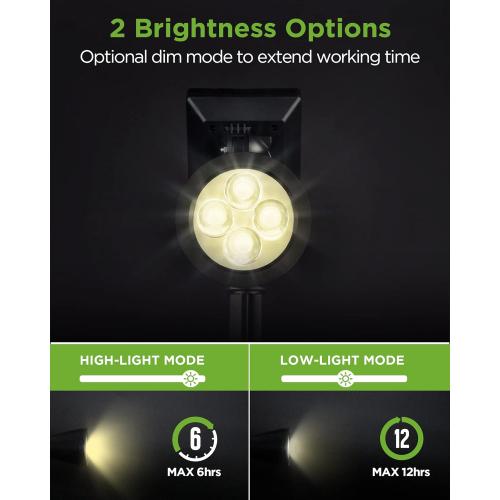 InnoGear Solar Lights for Outside, Solar Lights Outdoor Waterproof Solar Garden Yard Spot Lights Spotlight Pathway Landscape Lighting Wall Light Auto On/Off, Pack of 4 (Warm White) 4 Warm White