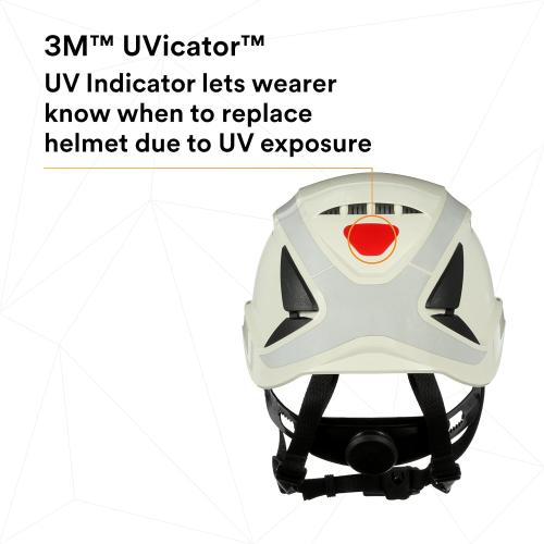 3M SecureFit Safety Helmet with 6 Point Suspension System and Chin Strap, for Construction and Heavy Infrastructure and Working at Height