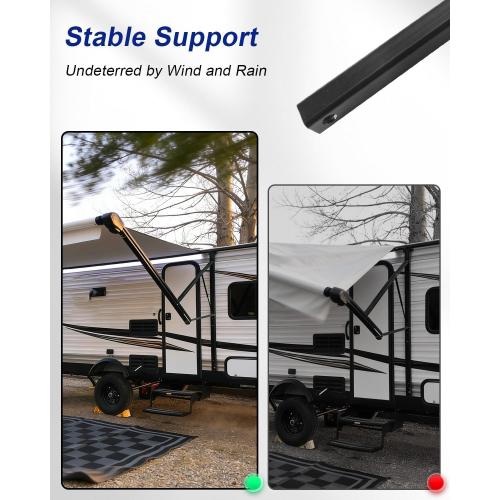 RV Awning Pitch Arm Compatible with So-lera Regal 63In Assembly, 33Inch Overall Length RV Awning Inner Drive Arm Replace 675364, Aluminum Anti-Rust Powder-Coated