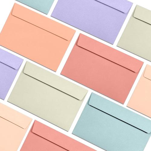 A4 Envelopes - 48-Pack Colored Invitations, 4x6, Pastel Colored, 4 1/4 x 6 1/4 Inches, 6 Warm Pastel Colors