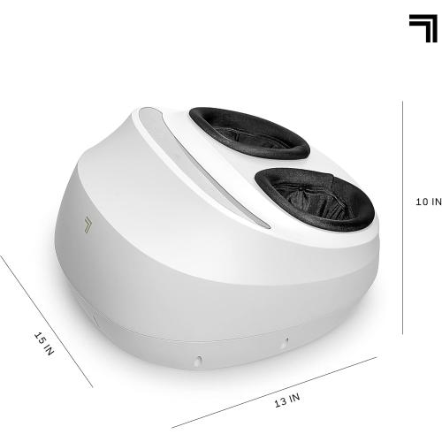 Sharper Image Electric Shiatsu Foot Massager with Heat & Air Compression, Deep Kneading Rollers & Washable Cover, Targets Heels, Balls & Arches up to Mens Size 12, Gift for Women & Men