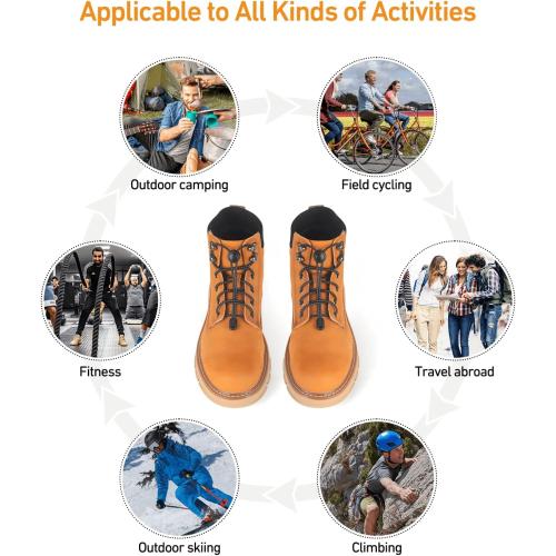 AMLY Elastic No Tie Shoe Laces - Tieless Shoelaces for Adults and Kids - 4 Pairs, Heavy Duty Shoe Strings for Sneakers