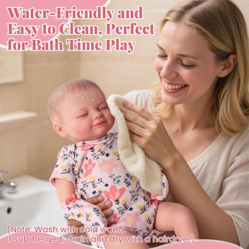 BABESIDE Lifelike Reborn Baby Dolls - Skylar, 17-Inch Realistic Newborn Baby Doll Real Life Baby Doll Girl with Gift Box for Cuddling, Role Playing and Collection