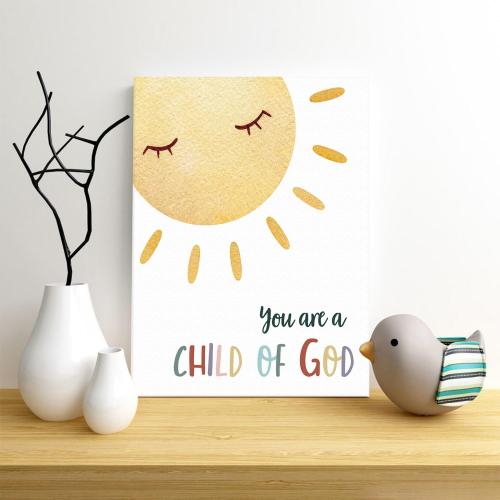 HOURIA Kids Bible Verses Wall Decor,Inspirational Christian Wall Art,Set Of 6 (8’’X10’’) Rainbow Scripture Canvas Wall Art For Nursery Bedroom Classroom Sunday School Decor,Christian Gifts For kids
