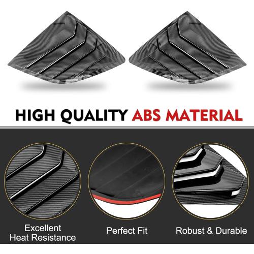 Flixon 2PCS Window Louvers Racing Style Compatible with Honda CRV CR-V 2023 2024 Exterior Rear Side Window Louvers Air Vent Scoop Shades Cover Blinds (Carbon Fiber)