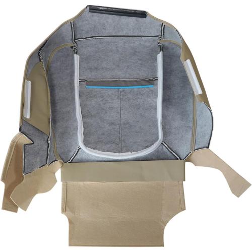 Front Driver & Passenger Bottom & Top Lean Back Replacement Perforated Microfiber Leather Seat Cover