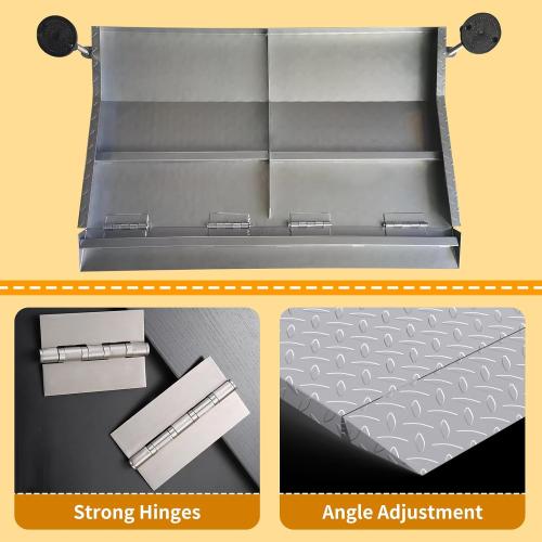 Size 25.6L*39.4 W,  YEEZOO Door Threshold ramp with Adjustable Height for 3.0“ to 6.0 Height Rise, Doorway ramp Threshold for wheelchairs/carts/Walker/Scooter (25.6L*39.4 W, Alloy Iron, 38LBs)