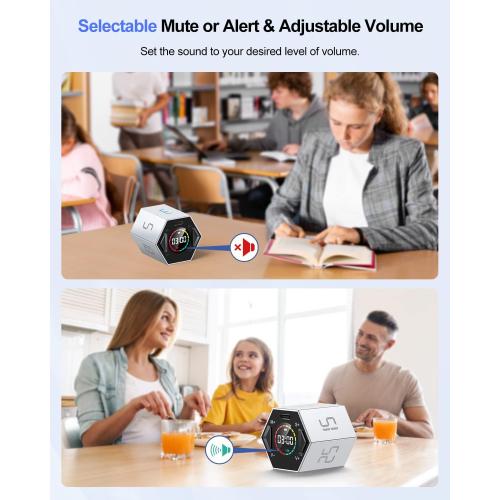 Ticktime T6 Pomodoro Timer Cube for Focus, Study, Work, Task, ADHD, Kitchen