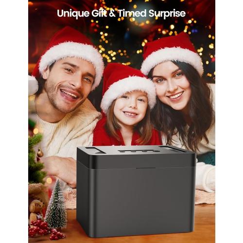 Metal Timed Lock Box with Emergency Unlocking, Phone Locked Box with Timer, Locking Container, Audio Prompt, Self-Control Safe Locker for Cellphone/iPad Mini/Medicine Gift Idea for Men Women